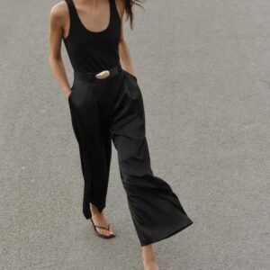 BELTED COMBINATION JUMPSUIT